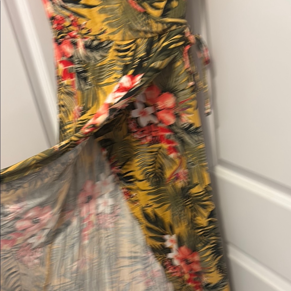 Popular Basics Tropical Floral wrap Maxi Dress - Picture 4 of 7